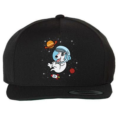 Bull Terrier Dog Astronaut Space Universe Galaxy Gift Wool Snapback Cap