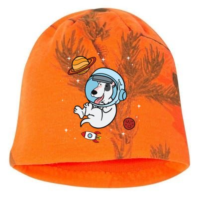 Bull Terrier Dog Astronaut Space Universe Galaxy Gift Kati - Camo Knit Beanie