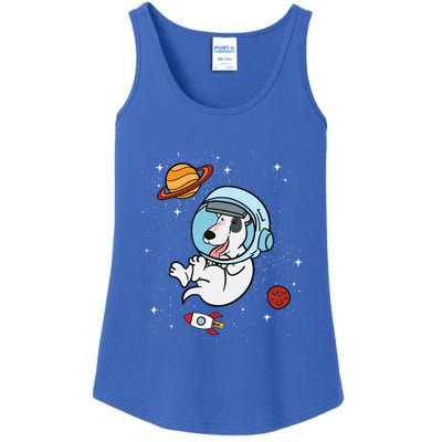 Bull Terrier Dog Astronaut Space Universe Galaxy Gift Ladies Essential Tank