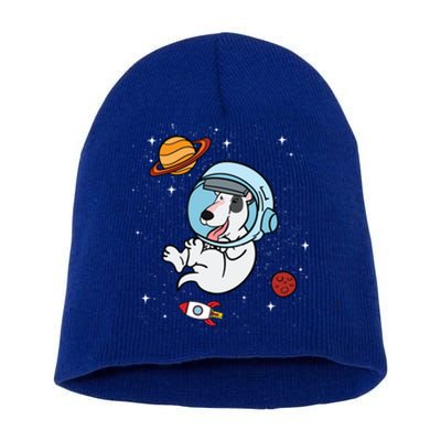 Bull Terrier Dog Astronaut Space Universe Galaxy Gift Short Acrylic Beanie