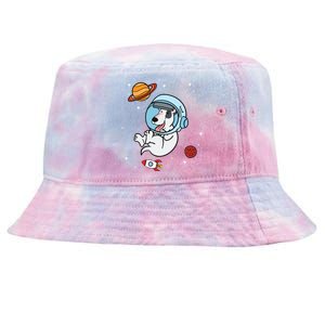 Bull Terrier Dog Astronaut Space Universe Galaxy Gift Tie-Dyed Bucket Hat