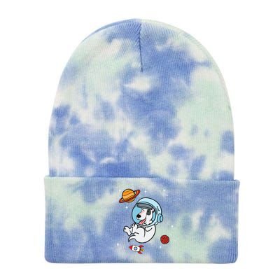 Bull Terrier Dog Astronaut Space Universe Galaxy Gift Tie Dye 12in Knit Beanie