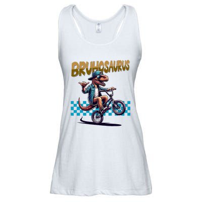 Bruhosaurus Trex Dinosaur Riding Bmx Bike Ladies Essential Flowy Tank