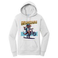 Bruhosaurus Trex Dinosaur Riding Bmx Bike Women's Pullover Hoodie