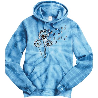 Boston Terrier Dandelion Flower Fly Dog Lovers Funny Tie Dye Hoodie