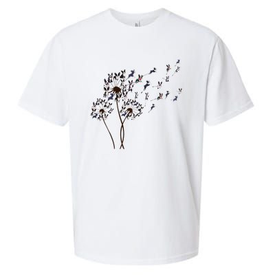 Boston Terrier Dandelion Flower Fly Dog Lovers Funny Sueded Cloud Jersey T-Shirt