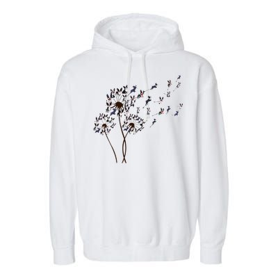 Boston Terrier Dandelion Flower Fly Dog Lovers Funny Garment-Dyed Fleece Hoodie