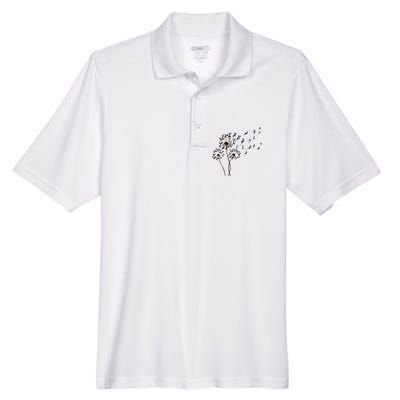 Boston Terrier Dandelion Flower Fly Dog Lovers Funny Men's Origin Performance Pique Polo