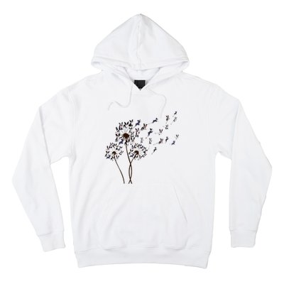 Boston Terrier Dandelion Flower Fly Dog Lovers Funny Hoodie