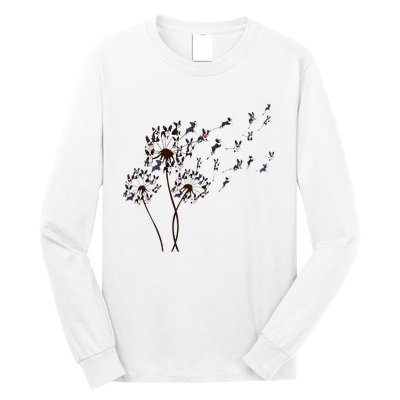 Boston Terrier Dandelion Flower Fly Dog Lovers Funny Long Sleeve Shirt