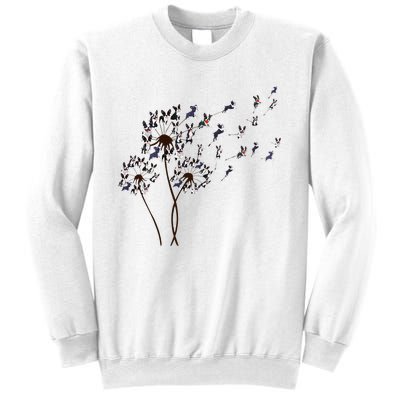 Boston Terrier Dandelion Flower Fly Dog Lovers Funny Sweatshirt