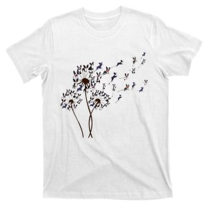 Boston Terrier Dandelion Flower Fly Dog Lovers Funny T-Shirt