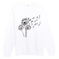 Boston Terrier Dandelion Flower Fly Dog Lovers Funny Premium Crewneck Sweatshirt