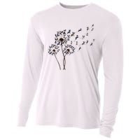 Boston Terrier Dandelion Flower Fly Dog Lovers Funny Cooling Performance Long Sleeve Crew