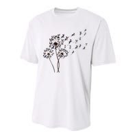 Boston Terrier Dandelion Flower Fly Dog Lovers Funny Performance Sprint T-Shirt