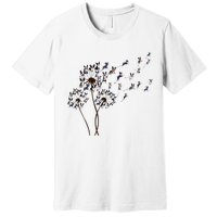 Boston Terrier Dandelion Flower Fly Dog Lovers Funny Premium T-Shirt