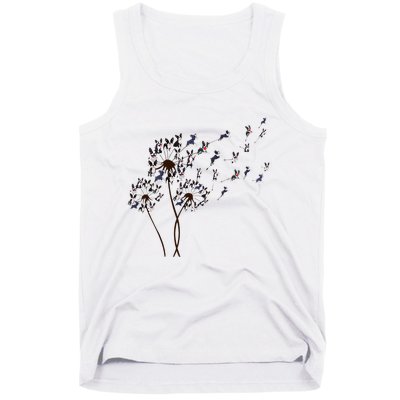 Boston Terrier Dandelion Flower Fly Dog Lovers Funny Tank Top