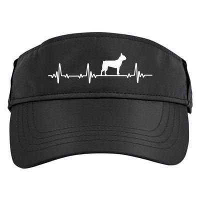 Boston Terrier Dog Heartbeat Dogs Lovers Men Women Adult Drive Performance Visor