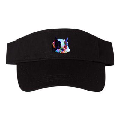 Boston Terrier Dog Lover Art Artsy Colorful Boston Terrier Visor