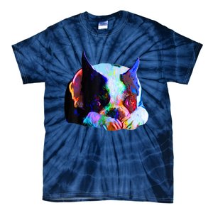 Boston Terrier Dog Lover Art Artsy Colorful Boston Terrier Tie-Dye T-Shirt