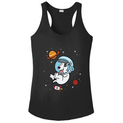 Bull Terrier Dog Astronaut Space Universe Galaxy Gift Ladies PosiCharge Competitor Racerback Tank