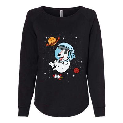 Bull Terrier Dog Astronaut Space Universe Galaxy Gift Womens California Wash Sweatshirt