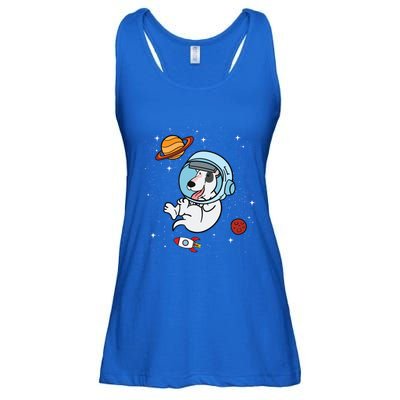 Bull Terrier Dog Astronaut Space Universe Galaxy Gift Ladies Essential Flowy Tank