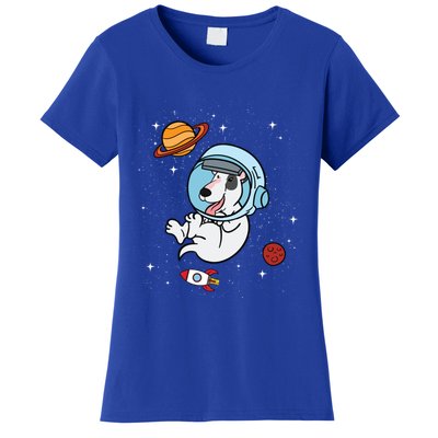 Bull Terrier Dog Astronaut Space Universe Galaxy Gift Women's T-Shirt