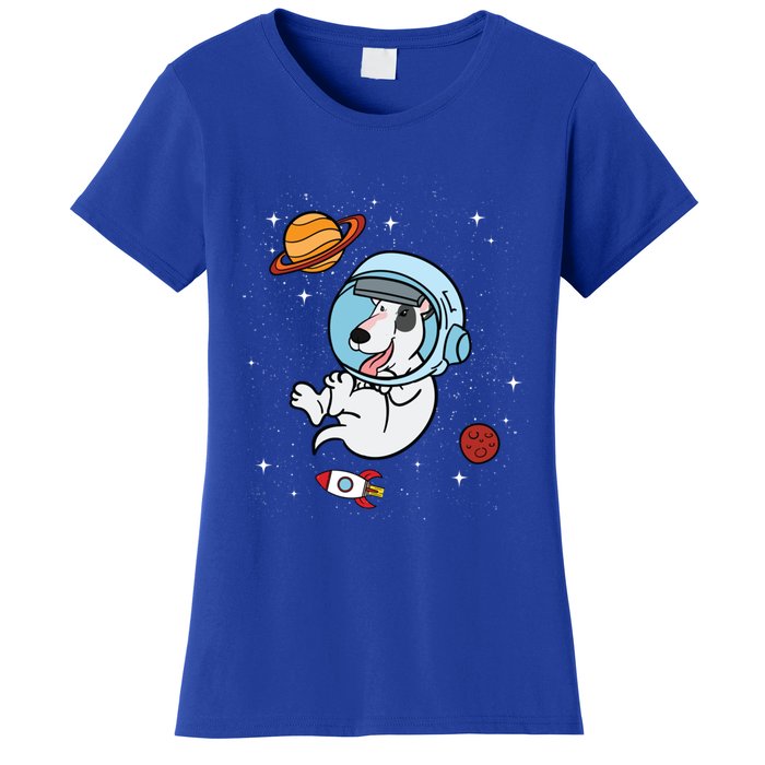 Bull Terrier Dog Astronaut Space Universe Galaxy Gift Women's T-Shirt