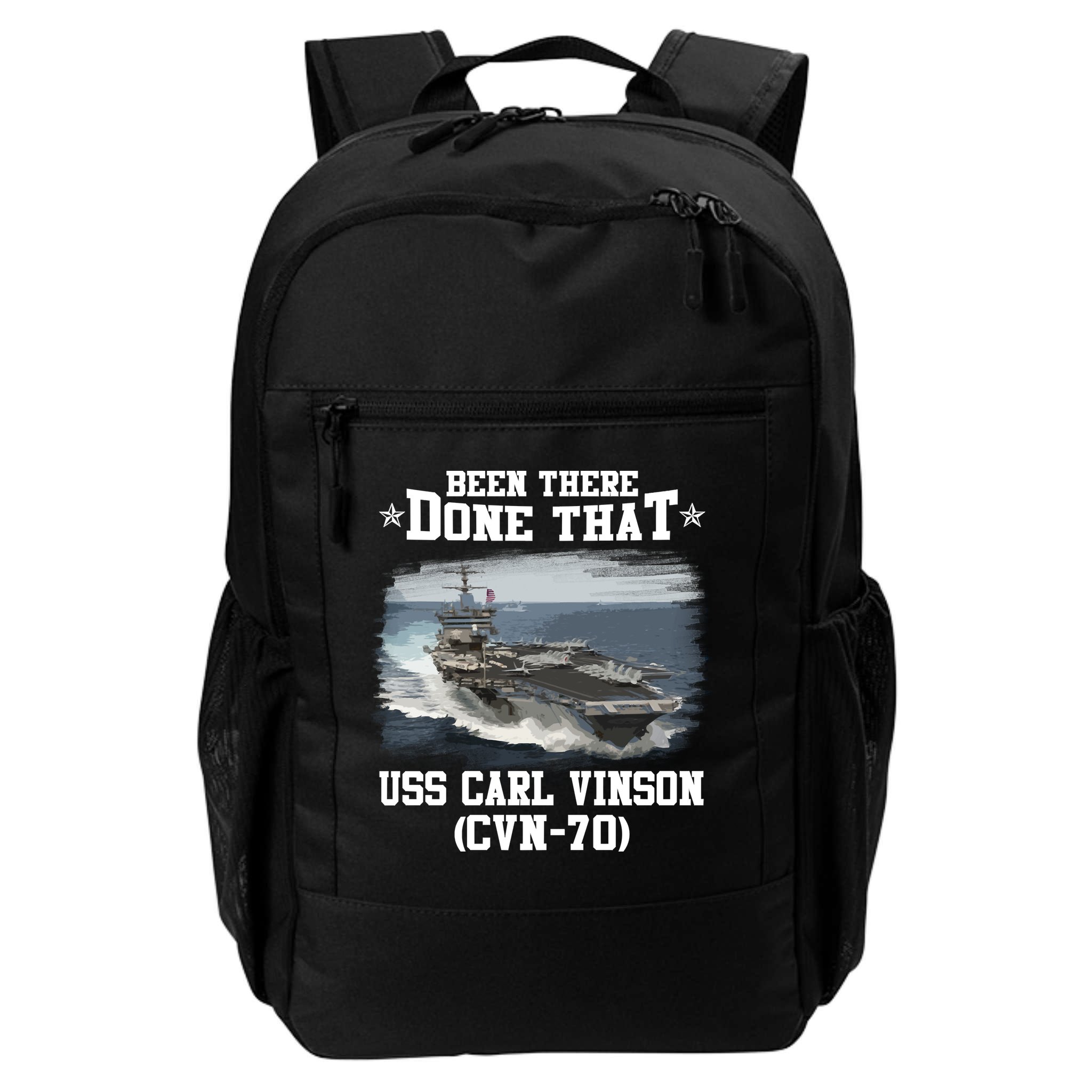 Been There Done That USS Carl Vinson CVN70 Veterans Day Father Day Gift Backpack
