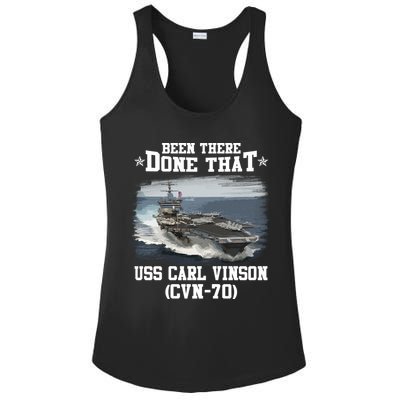 Been There Done That USS Carl Vinson CVN70 Veterans Day Father Day Gift Ladies PosiCharge Competitor Racerback Tank