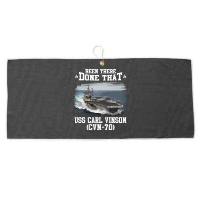 Been There Done That USS Carl Vinson CVN70 Veterans Day Father Day Gift Large Microfiber Waffle Golf Towel