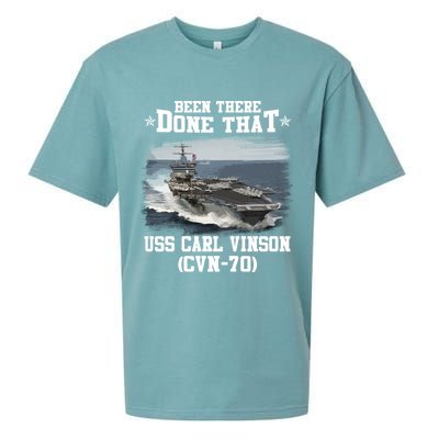 Been There Done That USS Carl Vinson CVN70 Veterans Day Father Day Gift Sueded Cloud Jersey T-Shirt