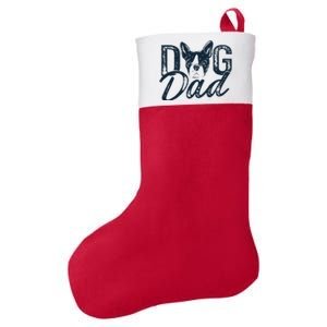 Boston Terrier Dog Dad Felt Holiday Christmas Stocking