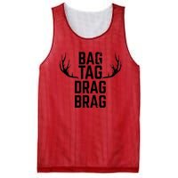 Bag Tag Drag Brag Funny Deer Hunting Design Mesh Reversible Basketball Jersey Tank