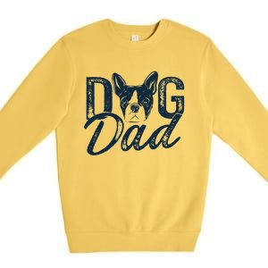 Boston Terrier Dog Dad Premium Crewneck Sweatshirt