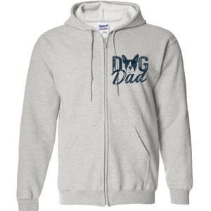 Boston Terrier Dog Dad Full Zip Hoodie