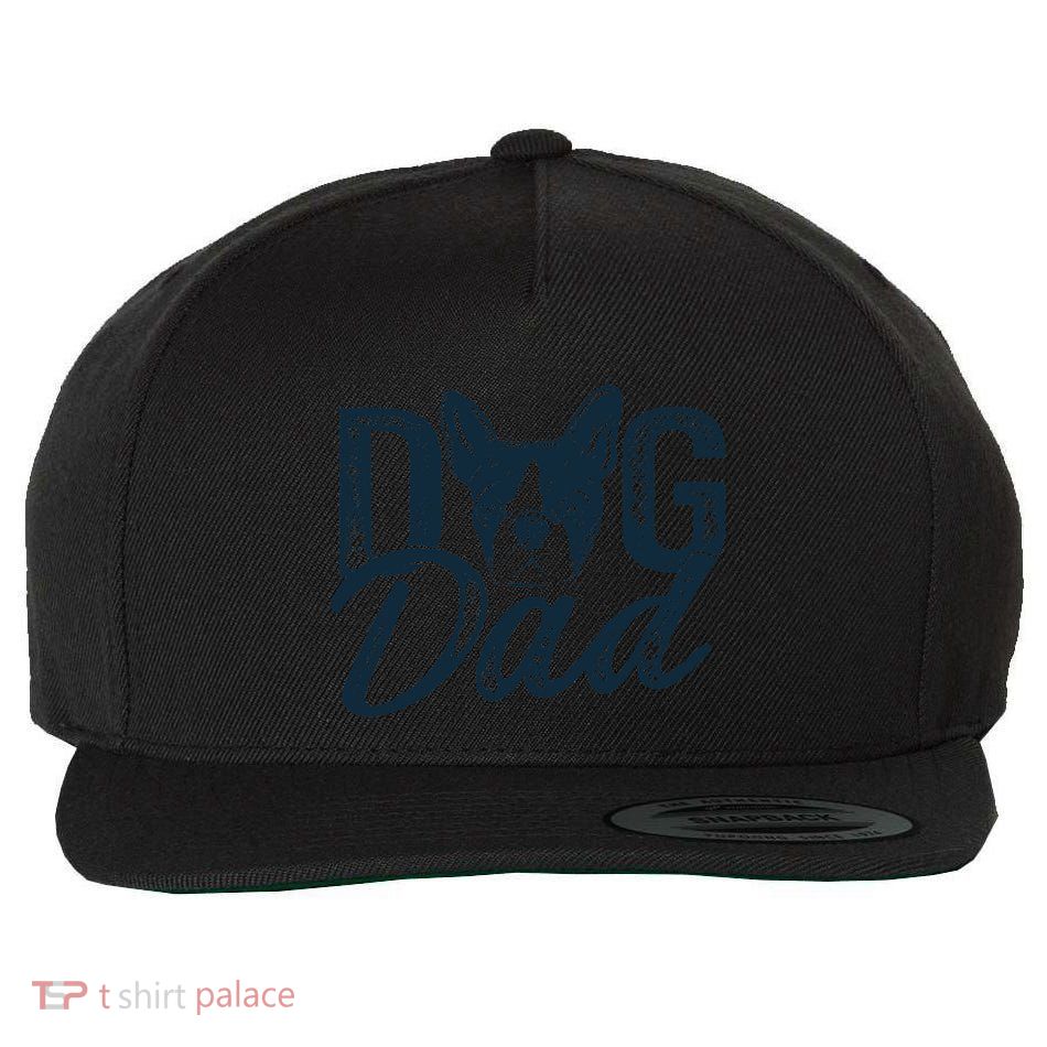 Boston Terrier Dog Dad Wool Snapback Cap