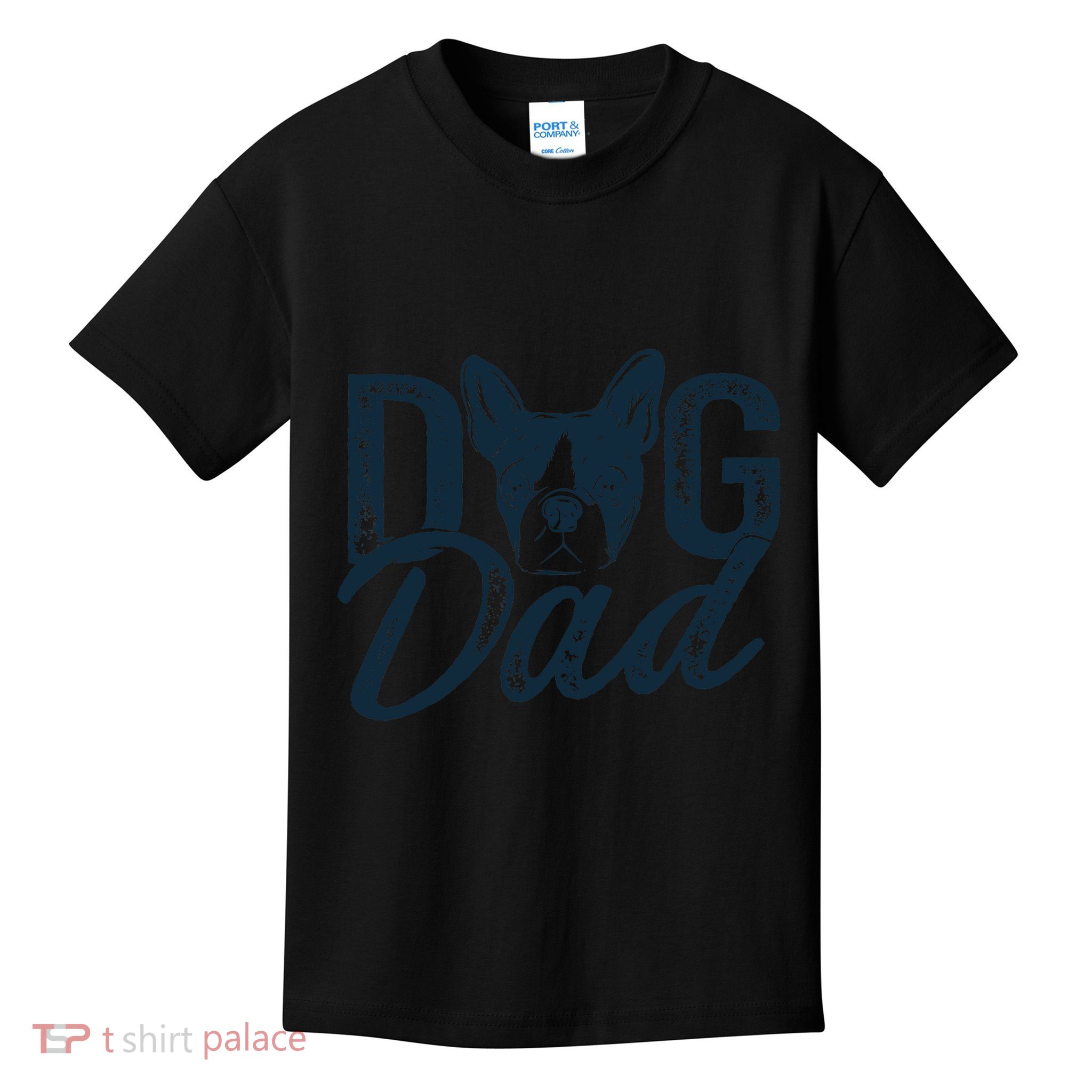 Boston Terrier Dog Dad Kids T-Shirt