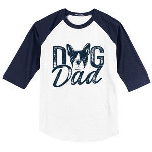 Boston Terrier Dog Dad Baseball Sleeve Shirt