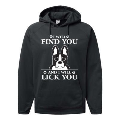 Boston Terrier Dog Lover Performance Fleece Hoodie