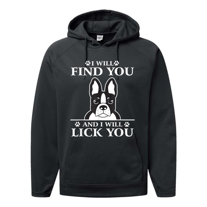 Boston Terrier Dog Lover Performance Fleece Hoodie