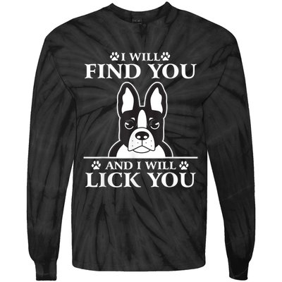 Boston Terrier Dog Lover Tie-Dye Long Sleeve Shirt