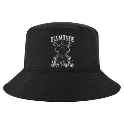 Baseball Tee Diamonds Are A Best Friend Baseball Cool Comfort Performance Bucket Hat