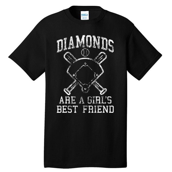 Baseball Tee Diamonds Are A Best Friend Baseball Tall T-Shirt