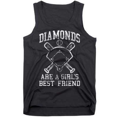 Baseball Tee Diamonds Are A Best Friend Baseball Tank Top