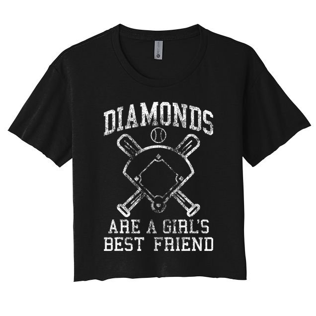 Baseball Tee Diamonds Are A Best Friend Baseball Crop Top