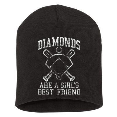 Baseball Tee Diamonds Are A Best Friend Baseball Short Acrylic Beanie