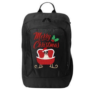 Boston Terrier Dog Merry Christmas Design For The Holiday Season! City Backpack