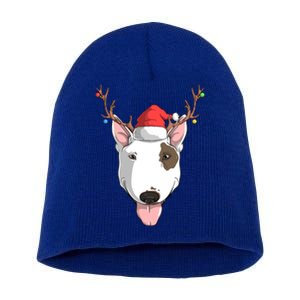 Bull Terrier Dog Santa Claus Hat Christmas Xmas Reindeer Meaningful Gift Short Acrylic Beanie